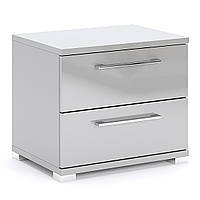 Тумба приліжкова Megy/Меги 2 ящики Глянець Шиншила сіра ТМ Міро Марк