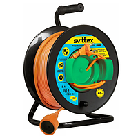 Подовжувач SVITTEX на котушці 40 м із виносною розеткою перерізом проводу 2х2,5 мм2