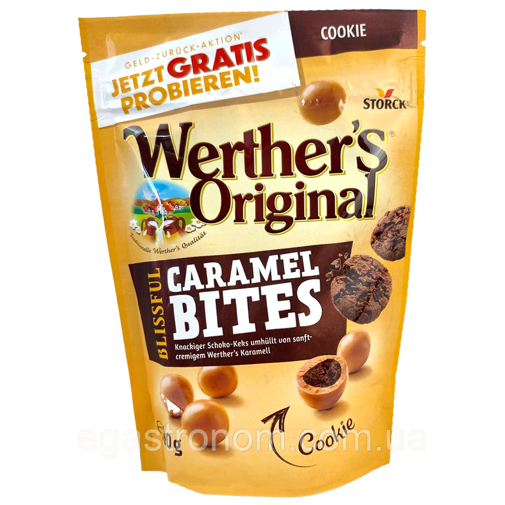 Драже карамель Верчер Werther's caramel bites 140g 16шт/ящ (Код: 00-00016542)