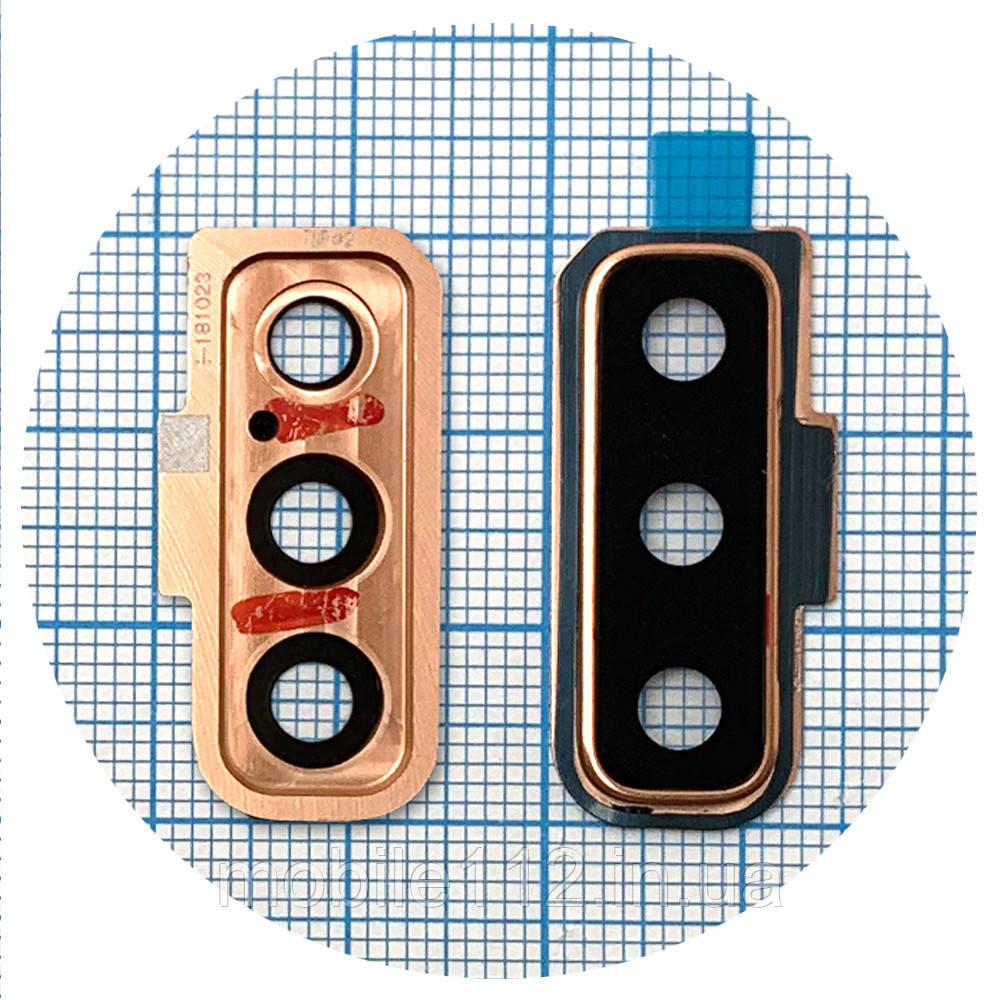 Скло камери Samsung Galaxy A7 2018 A750F (у рожевій рамці), фото 1