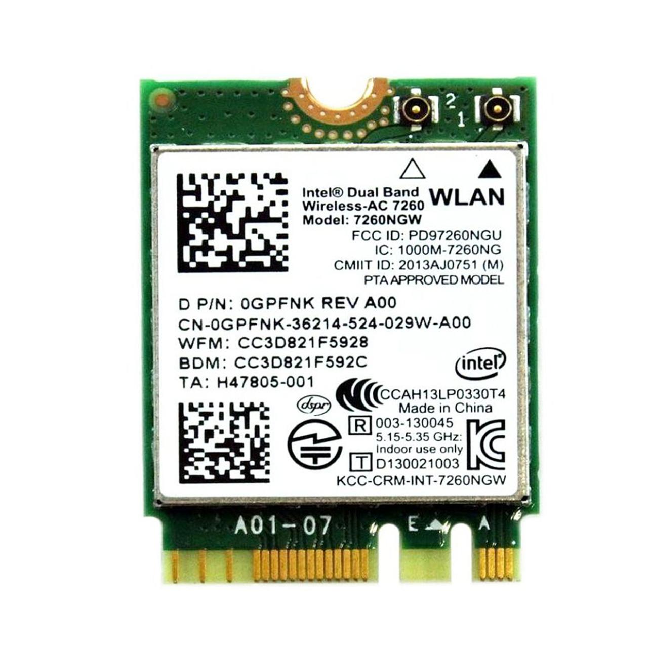 WiFi Модуль Mini PCI-e (M.2 2230) Intel 7260 "Б/У"
