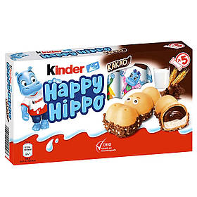 Вафлі Kinder Happ Hippo Веселі Бегемотики з какао кремом 103,5 г