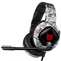 Навушники Onikuma Gamer K19 Camo Grey ігрові з мікрофоном для PS4, Xbox One, Nintendo Switch, ПК Сірий