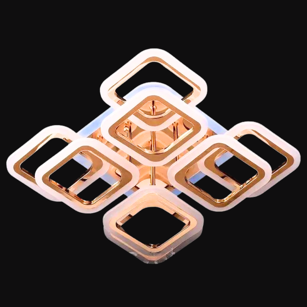 Люстра ЛЕД  SVET 144W до 20 м² колір Золотистий SL-5342/4+4C FG+RGB, фото 1