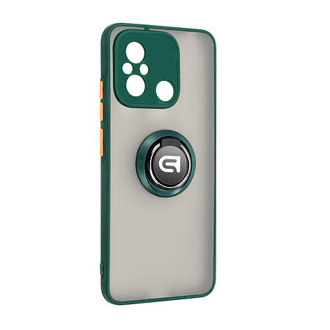 Чохол ArmorStandart Frosted Matte Ring для Xiaomi Redmi 12C Dark Green (ARM68371), фото 1