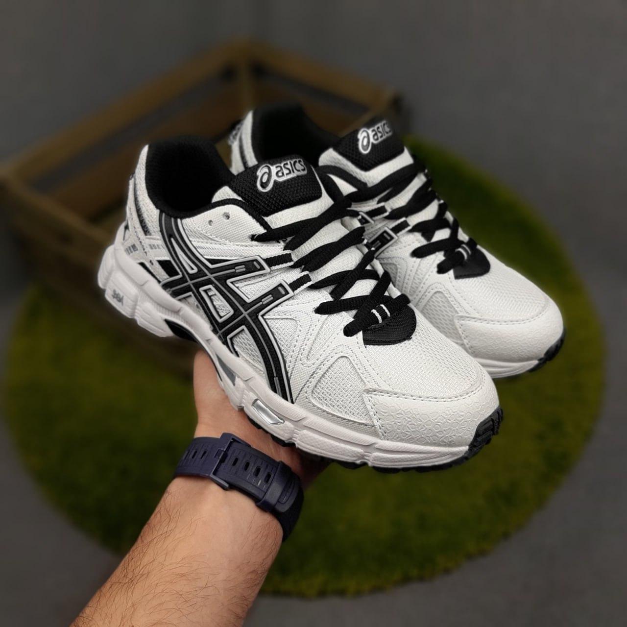Чоловічі кросівки Asics Gel-Kahana 8 White Black (Белые) Взуття Асікс Гель Кахана 8 повсякденні текстиль сітка демісезон