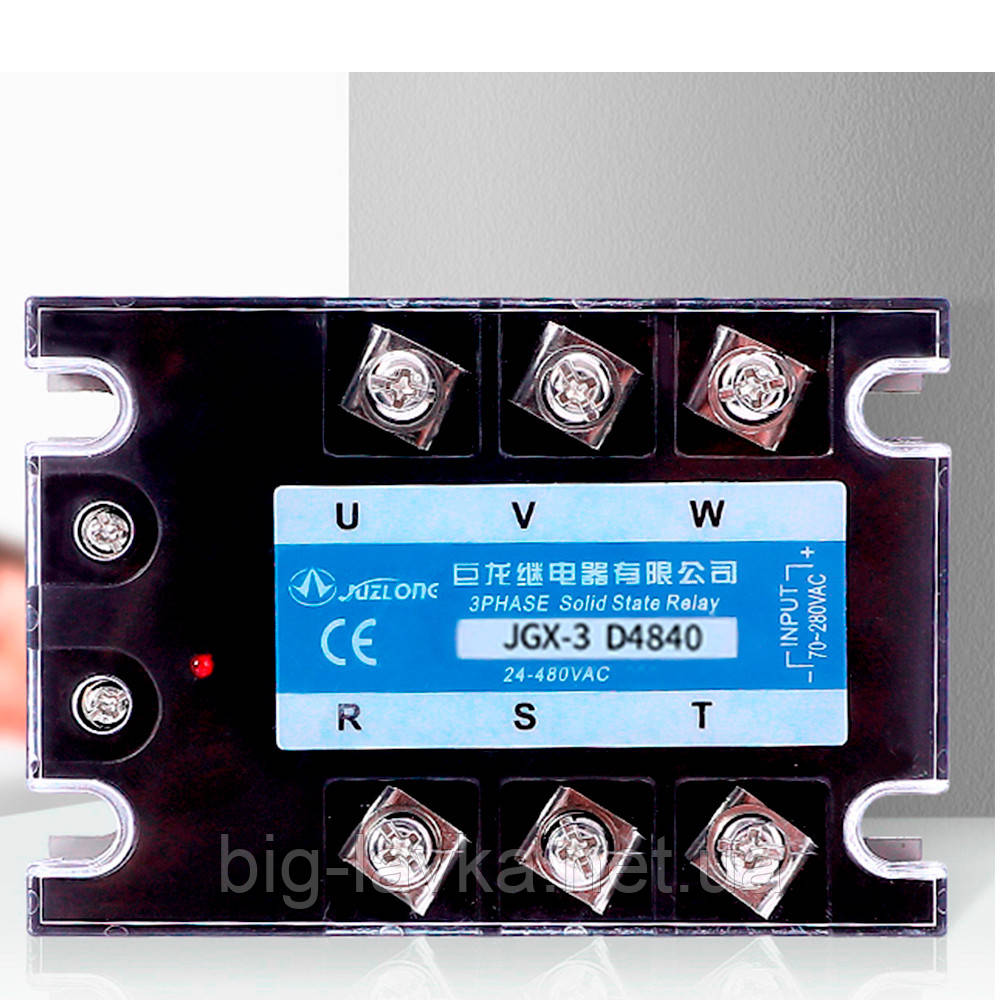 Трифазне твердотільне реле SSR 40A JGX-3-4840AA