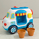 Іграшка для купання генератор піни HE 8065 блакитний Автобус з морозивом, фото 2