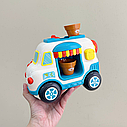 Іграшка для купання генератор піни HE 8065 блакитний Автобус з морозивом, фото 5