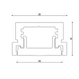 Підлогова врізна світлова лінія 12.3мм. LP011 (б/п) 2 м.п, фото 3