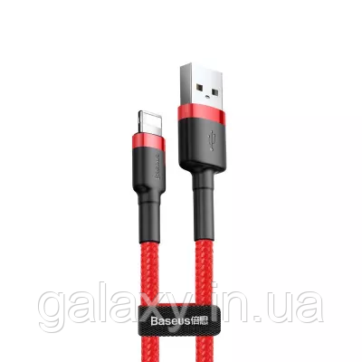 Кабель Baseus USB - Lightning 1м 2.4A Cafule Red CALKLF-B09, фото 1