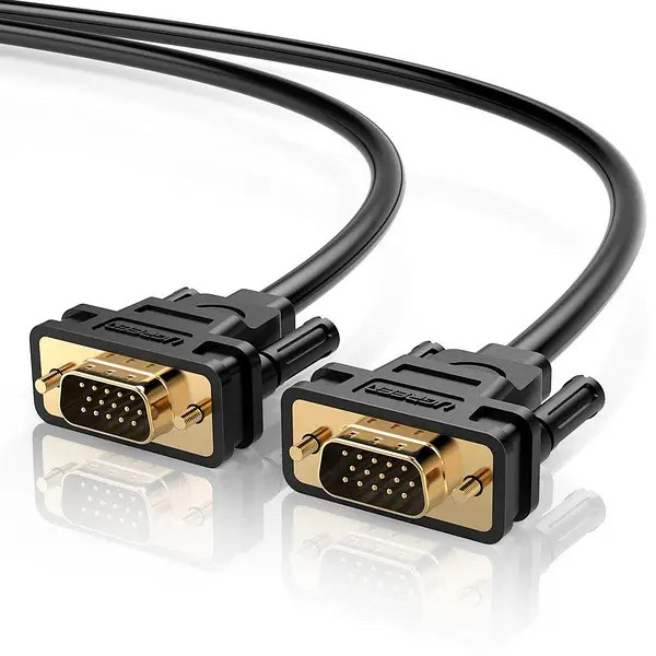 Кабель відео VGA на VGA UGREEN VG101 VGA Male to Male Bidirectional Adapter Cable (1м). Black