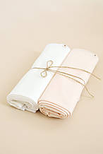 Комплект бавовняних пелюшок "Emeri", Молочна та Вершкова