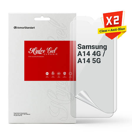 Набір гідрогелевої плівки ArmorStandart Clear + Anti-Blue для Samsung A14 4G / A14 5G (ARM66831), фото 1