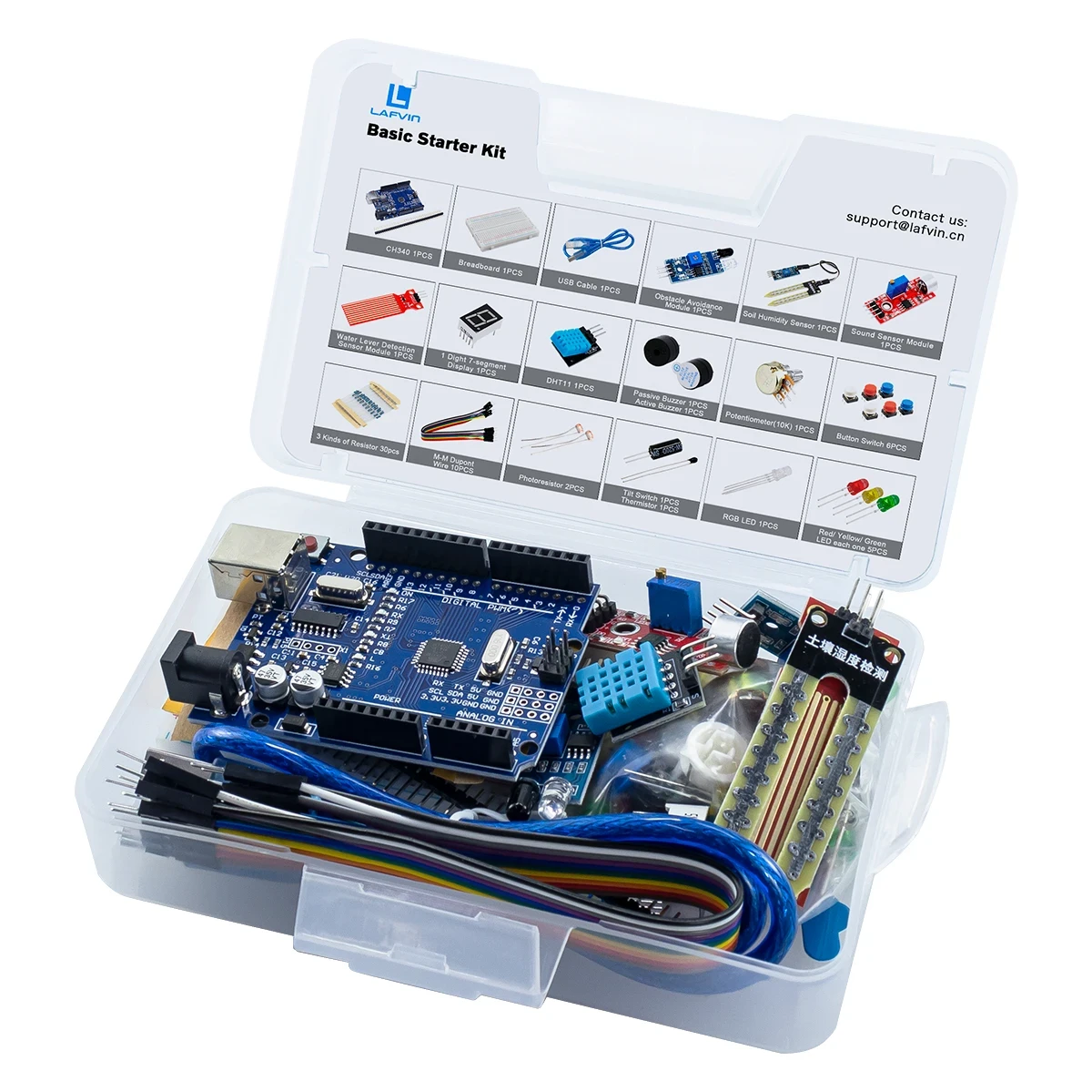 Базовий стартовий набір для Arduino Uno Set R3 DIY Kit - R3 Board / Breadboard + Retail Box