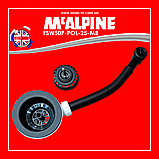 Злив для кухонної мийки чорний мат 1 1/2"x113 мм з круглим переливом FSW50P-POL-25-MB McAlpine, фото 6
