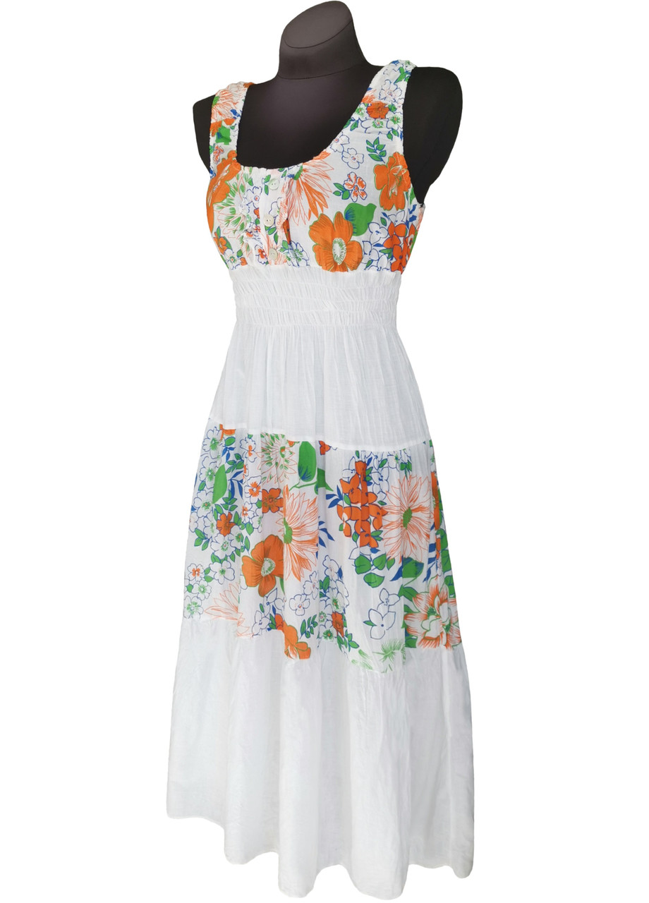 Сарафан літній бавовняний Італія Білий Free size, фото 1