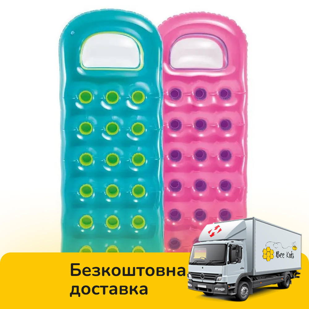 Надувной плотик матрас для плавания Intex 59895 (ремкомплект, 188-71см, 2 цвета), фото 1