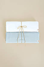 Комплект бавовняних пелюшок "Emeri", Молочна та Сиза