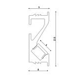 Врізний меблевий профіль з розсіювачем LP012 (б/п) 3 м.п, фото 4