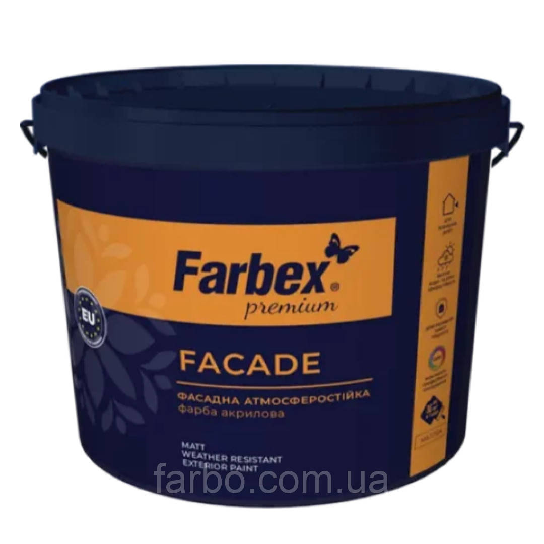 Фарба фасадна високоякісна Farbex Facade акрилова 7кг