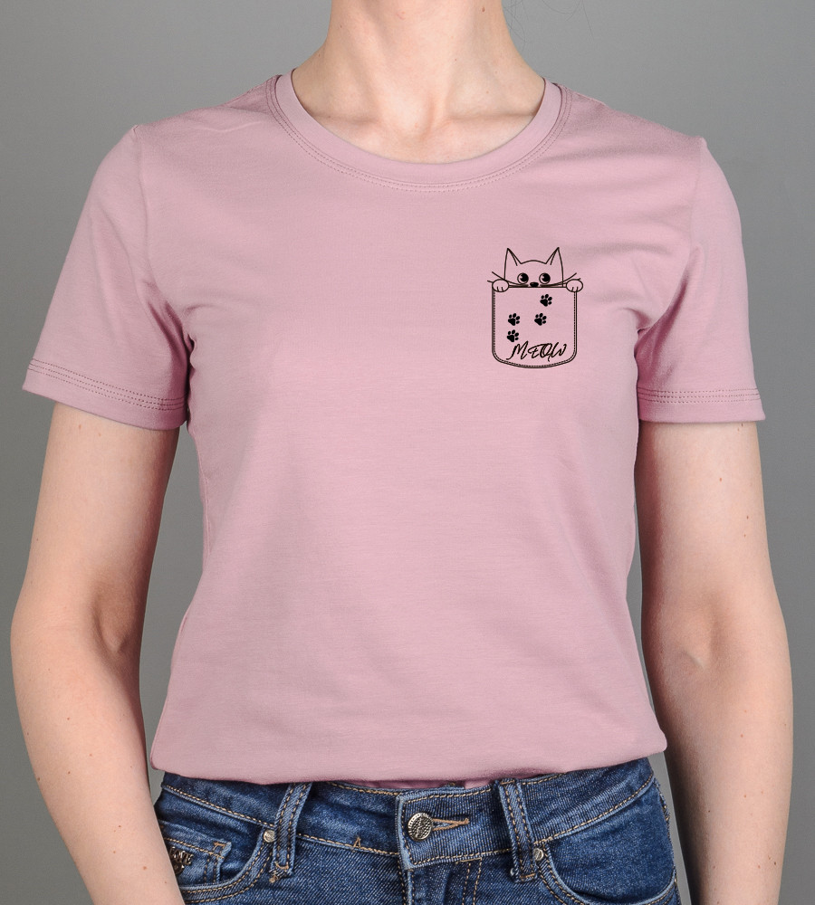 Футболка жіноча Cat 2476ж (Уп.4шт M-XXL), Пудра