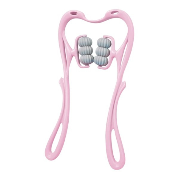 Роликовий масажер для всього тіла 6 роликів Massager of Neck Kneading Рожевий