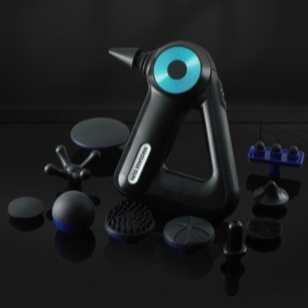 Масажний пістолет для тіла 12в1 Massage Gun Чорний