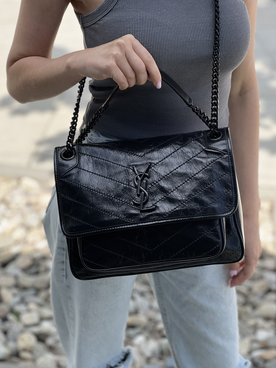 Сумка YSL Niki чорна