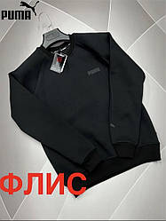 Чоловічий брендовий теплий світшот Pm чорний, чоловіча флісова кофта. Кофти світшоти. Чоловічий одяг