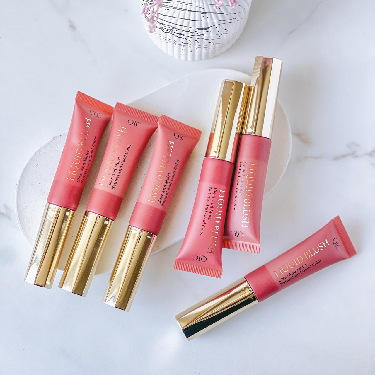 Рідкі рум'яна зі спонжем Qic Liquid Blusher, фото 1