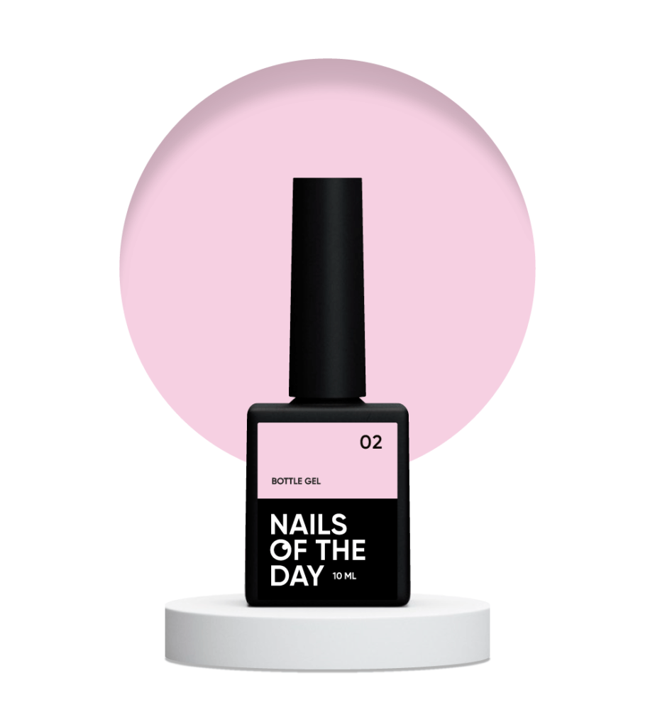 NAILSOFTHEDAY Bottle gel 02 – надміцний гель (блідно-рожевий), 10 мл
