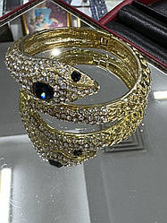 Браслет Змія з камінням 18 ct. позолота ОАЕ