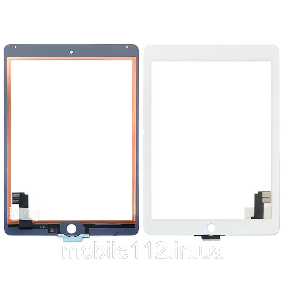 Сенсор (тачскрін) Apple iPad Air 2 A1566 A1567 білий оригінал Китай з OCA плівкою