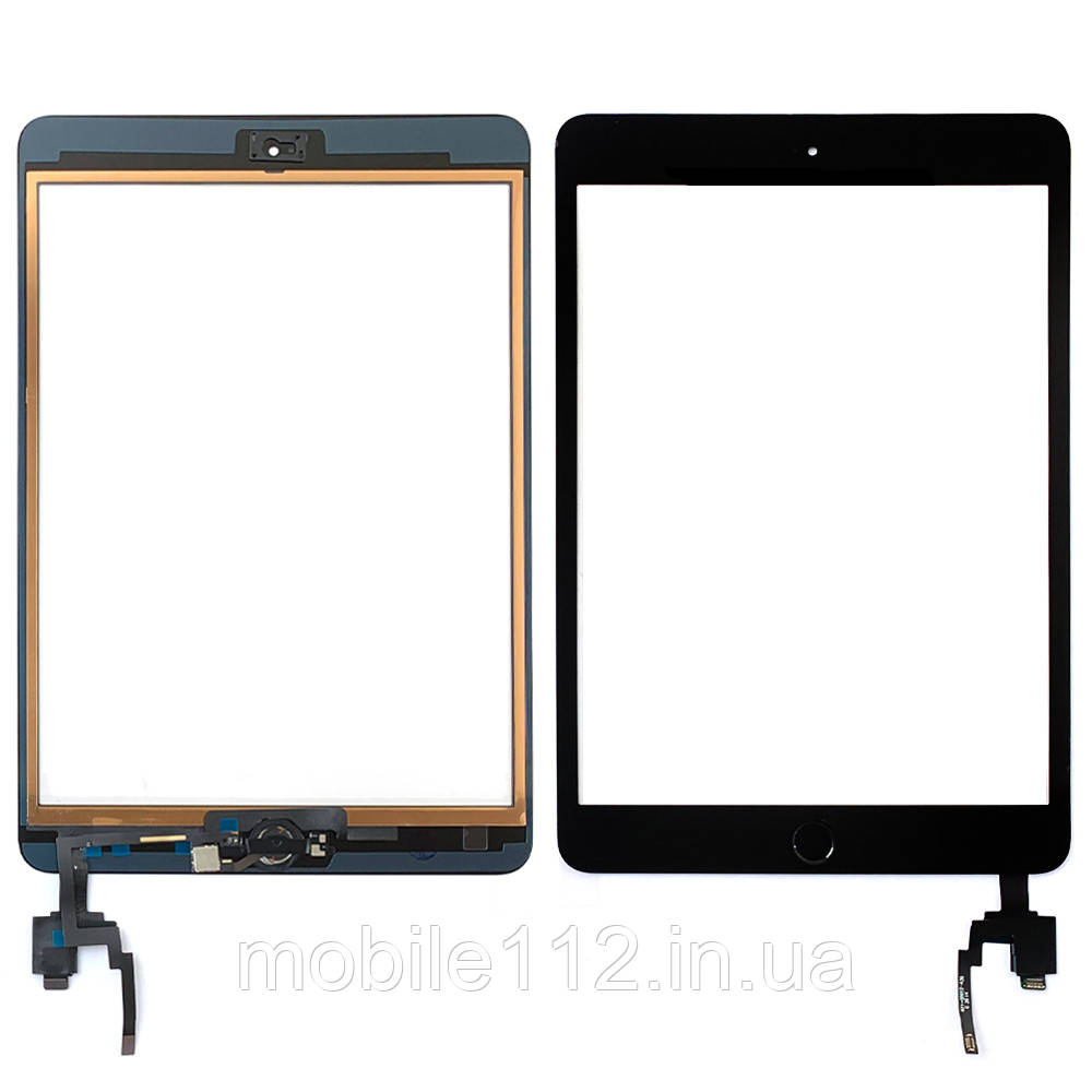 Сенсор (тачскрін) Apple iPad Mini 3 A1599 A1600 чорний оригінал Китай із кнопкою