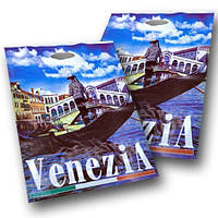 Пакети поліетиленові з малюнком прорізна ручка розмір 45х53+3 "Venezia" Леомі 50 шт/уп.