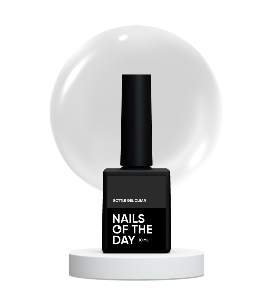 NAILSOFTHEDAY Bottle gel clear – прозорий надміцний гель, 10 мл