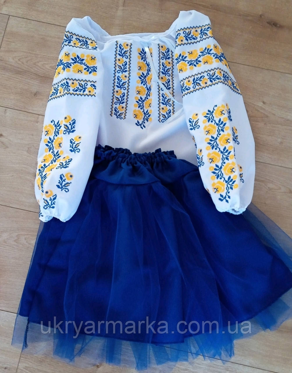 Український костюмчик  для дівчинки  "Кияночка -2 " синій