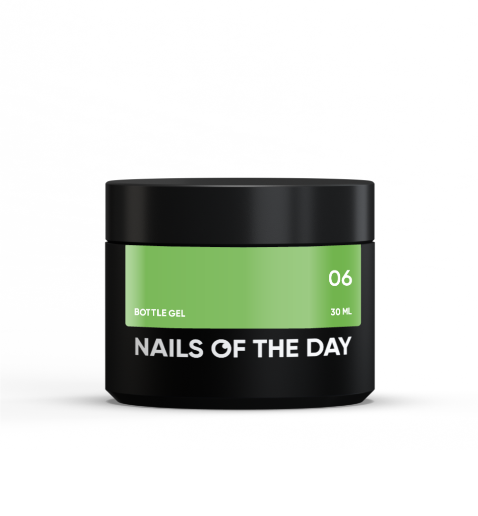 NAILSOFTHEDAY Bottle gel 06 – надміцний гель для нарощування (світло-салатовий), 30 мл