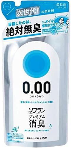 Lion Soflan Premium Deodorant Ultra Zero Softener кондиціонер для білизни без запаху, поповнення 400 мл