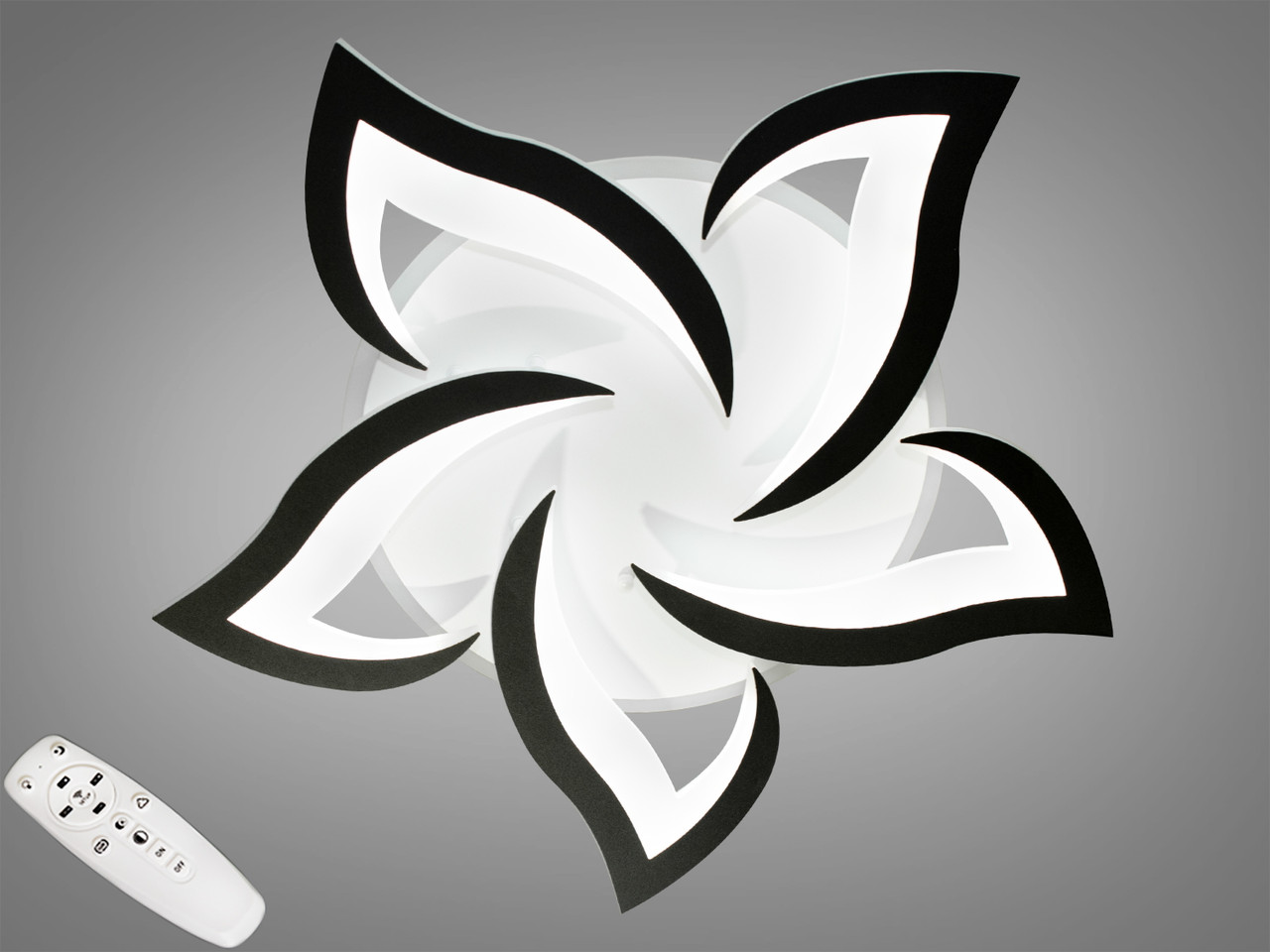 Стельова світлодіодна люстра ELLA 75 W 8146/5BK LED 3color dimmer