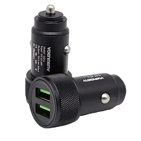 Авто адаптер Denmen DZ12 2USB 2.4A (Чорний)