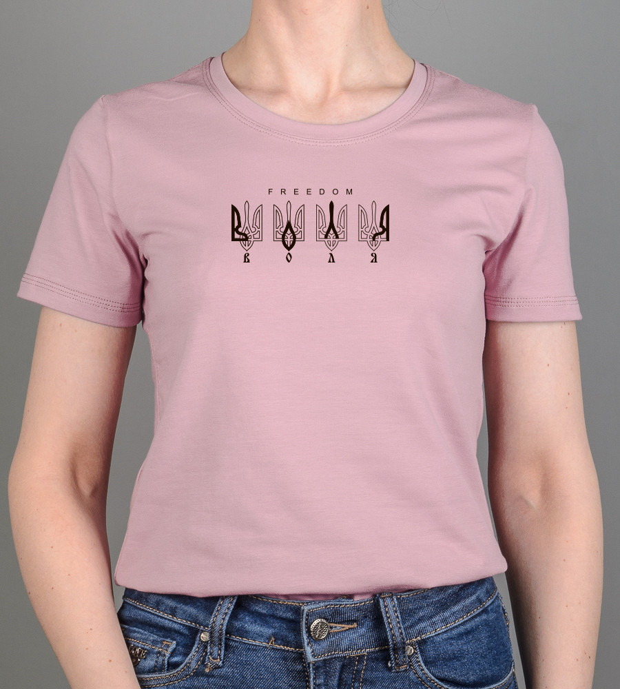 Футболка жіноча Воля 2307ж (Уп.4шт M-XXL), Пудра