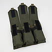 Підсумок потрійний для магазинів АК закритий на MOLLE Олива з міцного матеріалу Oxford, фото 2