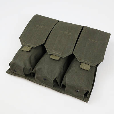 Підсумок потрійний для магазинів АК закритий на MOLLE Олива з міцного матеріалу Oxford