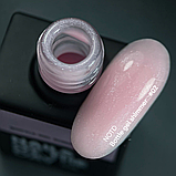 NAILSOFTHEDAY Bottle gel shimmer 02 – надміцний молочно-рожевий гель зі срібним шимером, 10 мл, фото 2