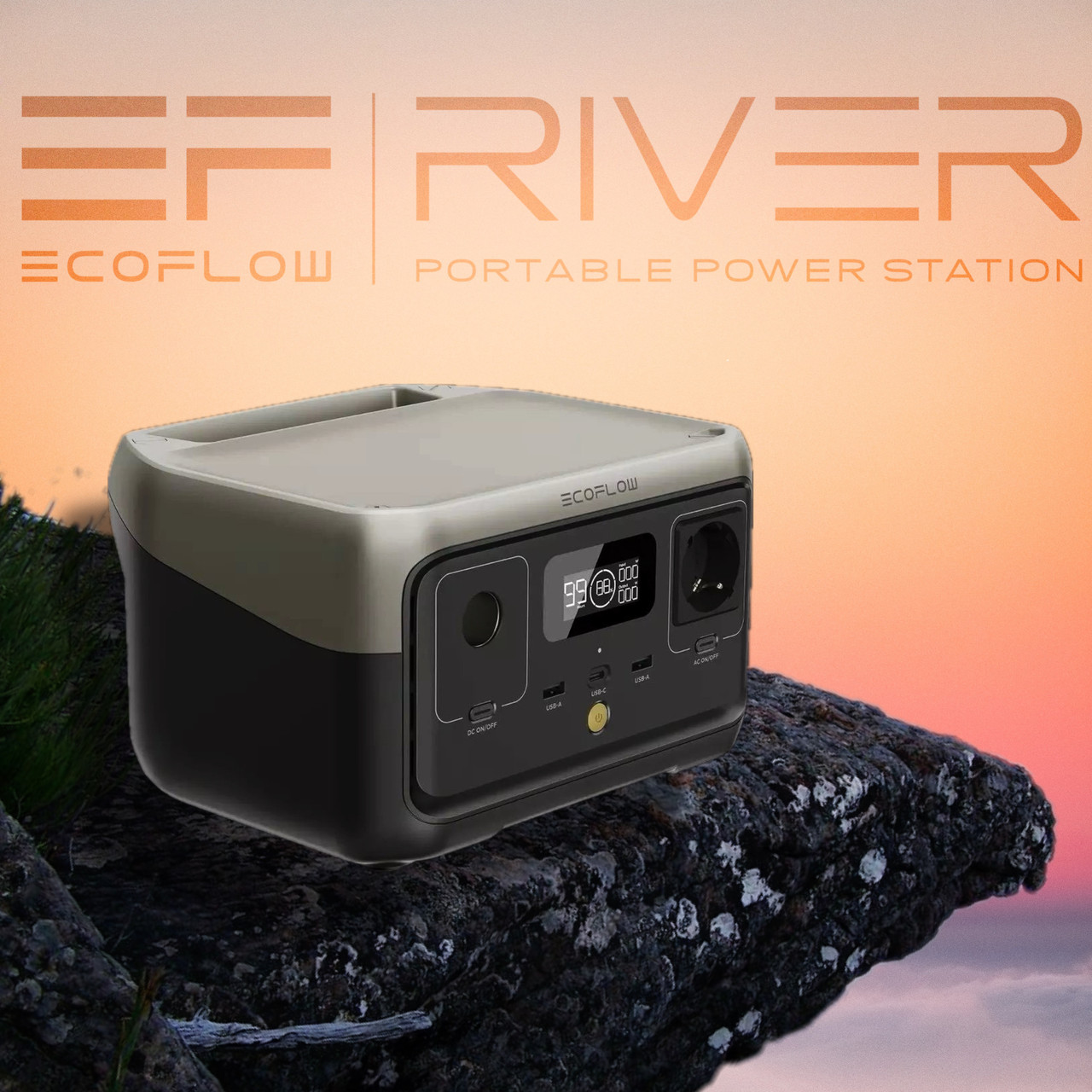 Зарядна станція EcoFlow RIVER 2 300-600W (256W/h) EURO, фото 1