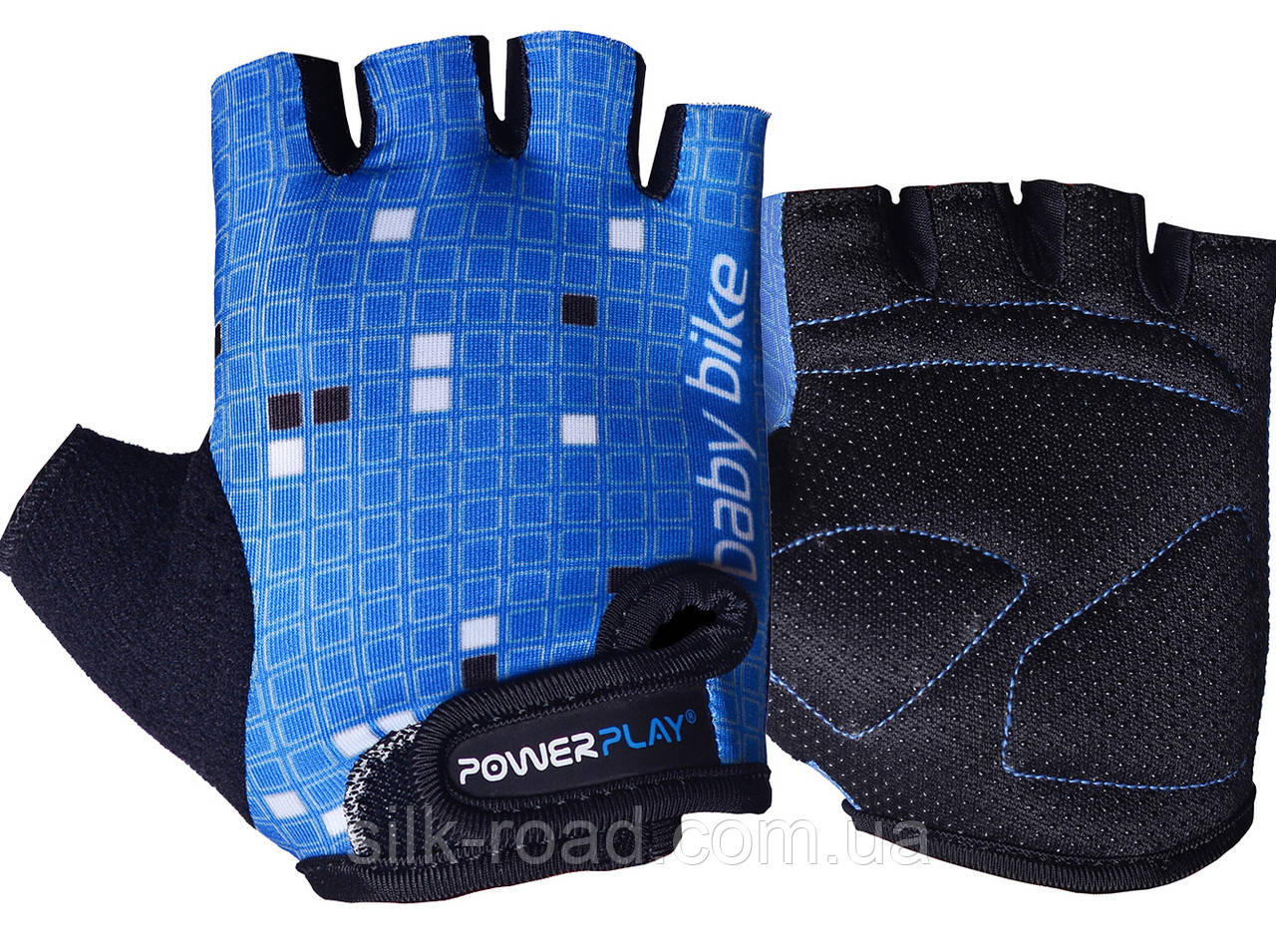 Велорукавички PowerPlay 5451 Синьо-білі XS
