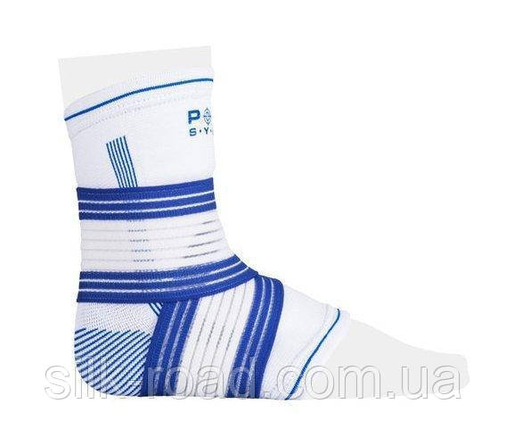 Бандажі на гомілкостоп Power System PS-6009 Ankle Support Pro Blue/White (1шт.) S/M