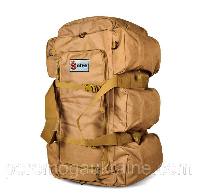 Тактичний Рюкзак-Сумка 2 в 1 Solve Bag 80 л 72 x 30 x 30 см Койот -KT6002505
